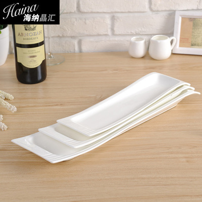 纯白长条盘长方异形盘面包盘寿司盘西餐陶瓷创意酒店用品饭店餐具 质量怎么样-兄弟导购